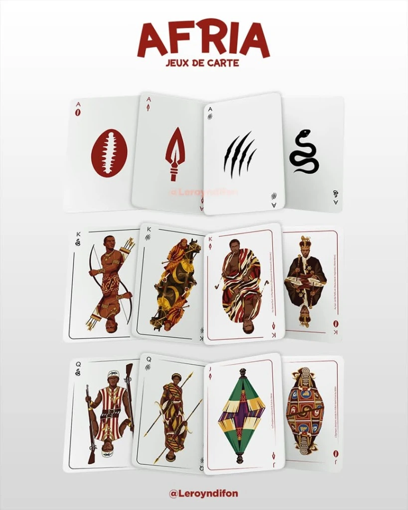 L'Univers AFRIA — Planche des cartes de jeu collector